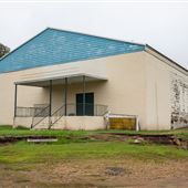Cream and Blue Building