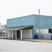 Blue Building Behind Eagle's Nest