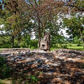 Burned Down House w Fireplace