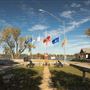 Downtown Webbers Falls Flags