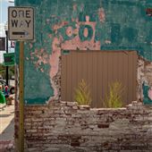 Abandoned Brick Building Downtown
