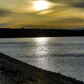Over Lake Eufaula Near Dam